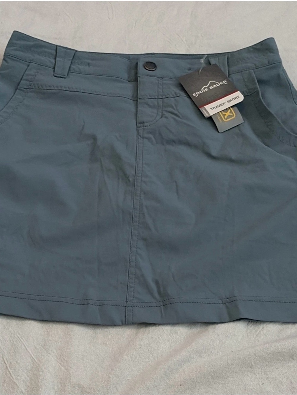 NWT Eddie Bauer Women's Slate Blue Travel Skort